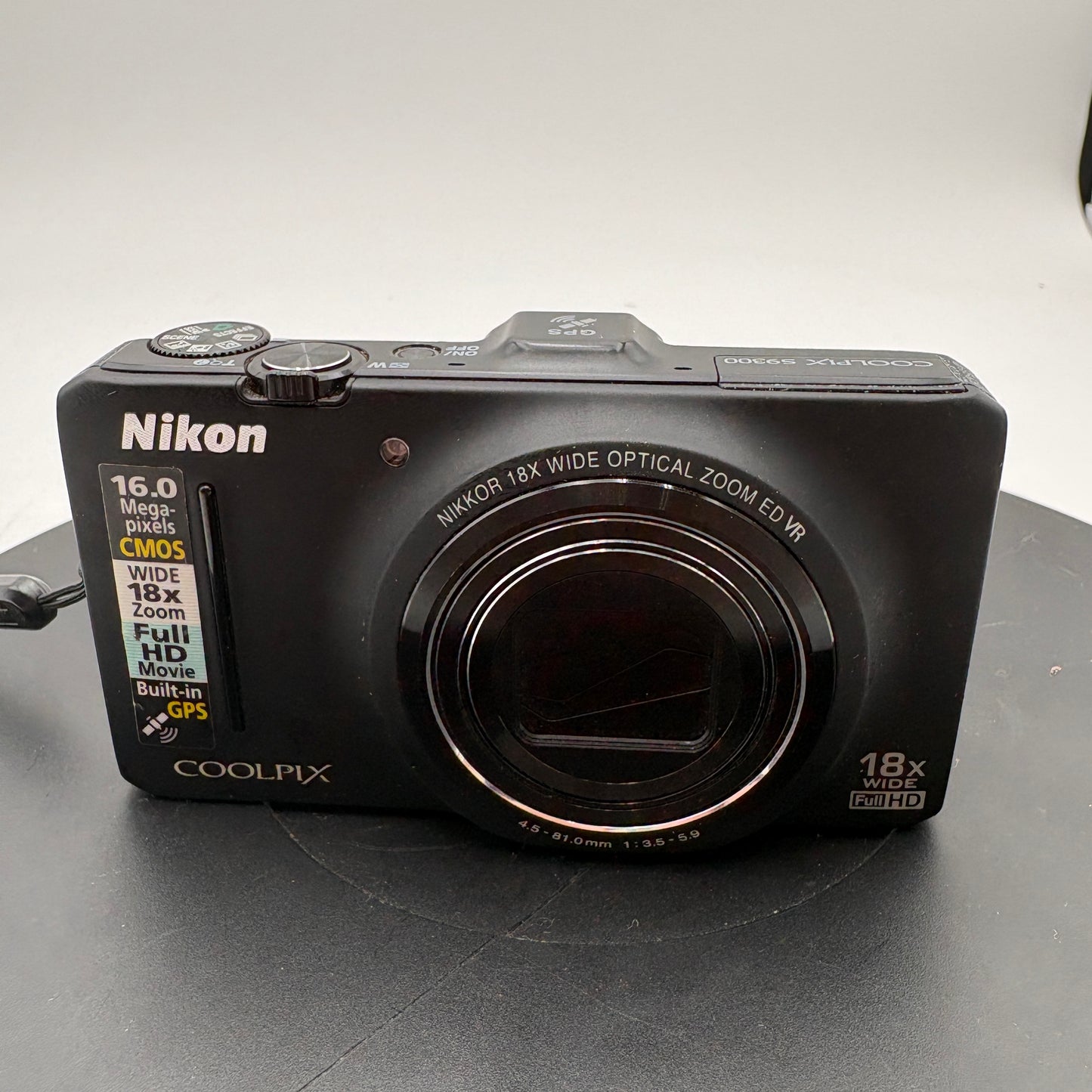 Nikon Coolpix S9300 Digital Camera With Two Batteries and Charger