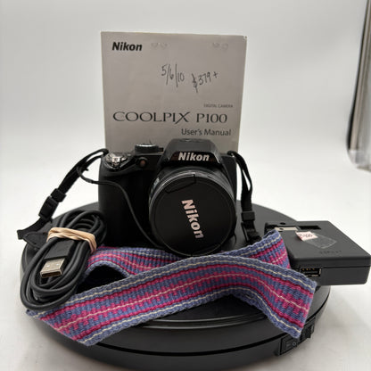 Nikon Coolpix P100 Digital Camera With Manual, Charger and 1 Battery
