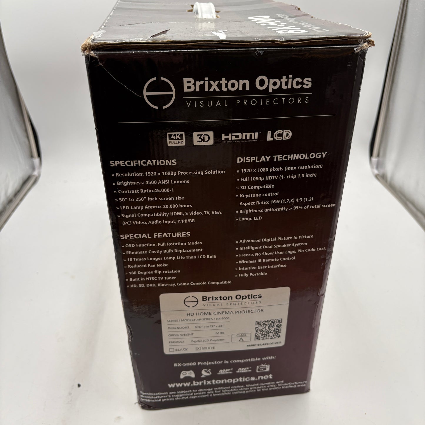 Brixton Optics Visual Projectors BX-5000 Projector LCD Smart Projector