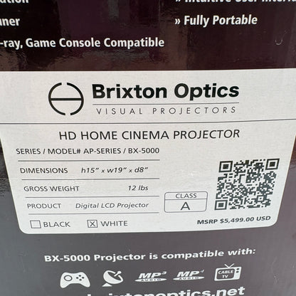 Brixton Optics Visual Projectors BX-5000 Projector LCD Smart Projector