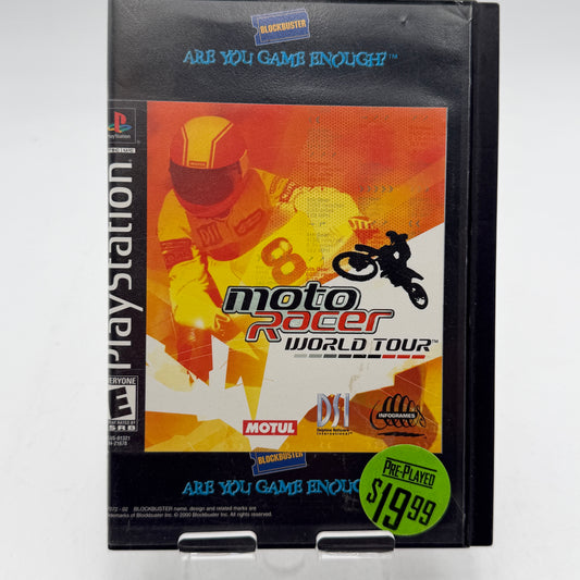 Moto Racer World Tour for PlayStation Complete w/ Case, Manual & Inserts