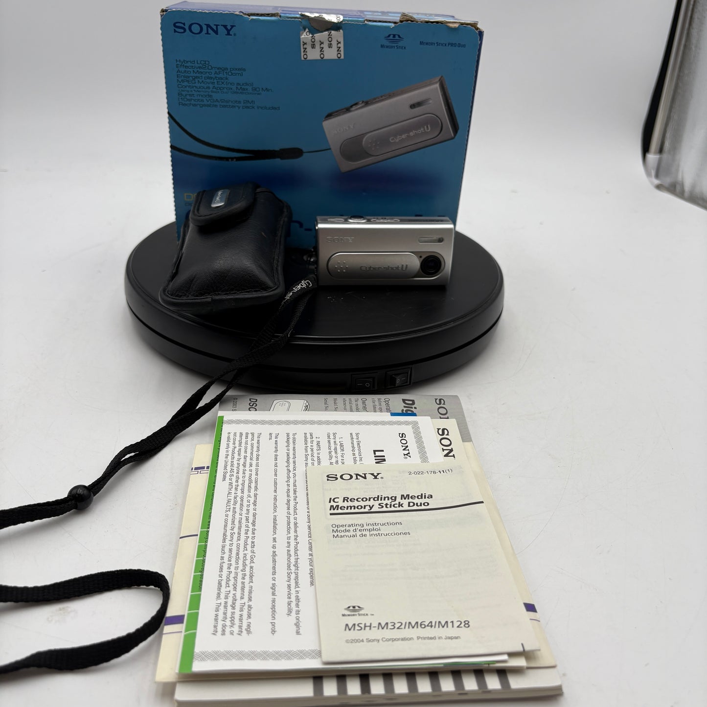Sony Cybershot DSC-U40 Digital Camera Silver Used With Box