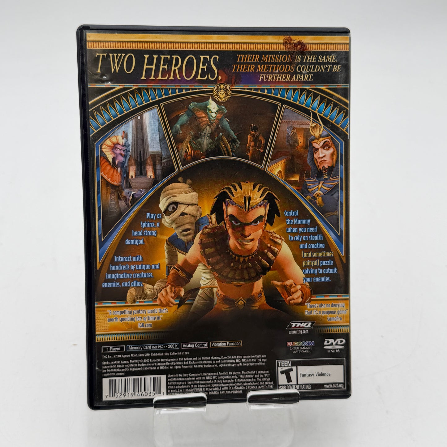 Playstation 2 Sphinx and the Cursed Mummy CIB