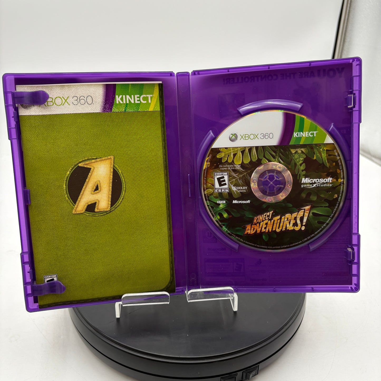 Microsoft Xbox 360 Kinect and Kinect Adventures Game CIB
