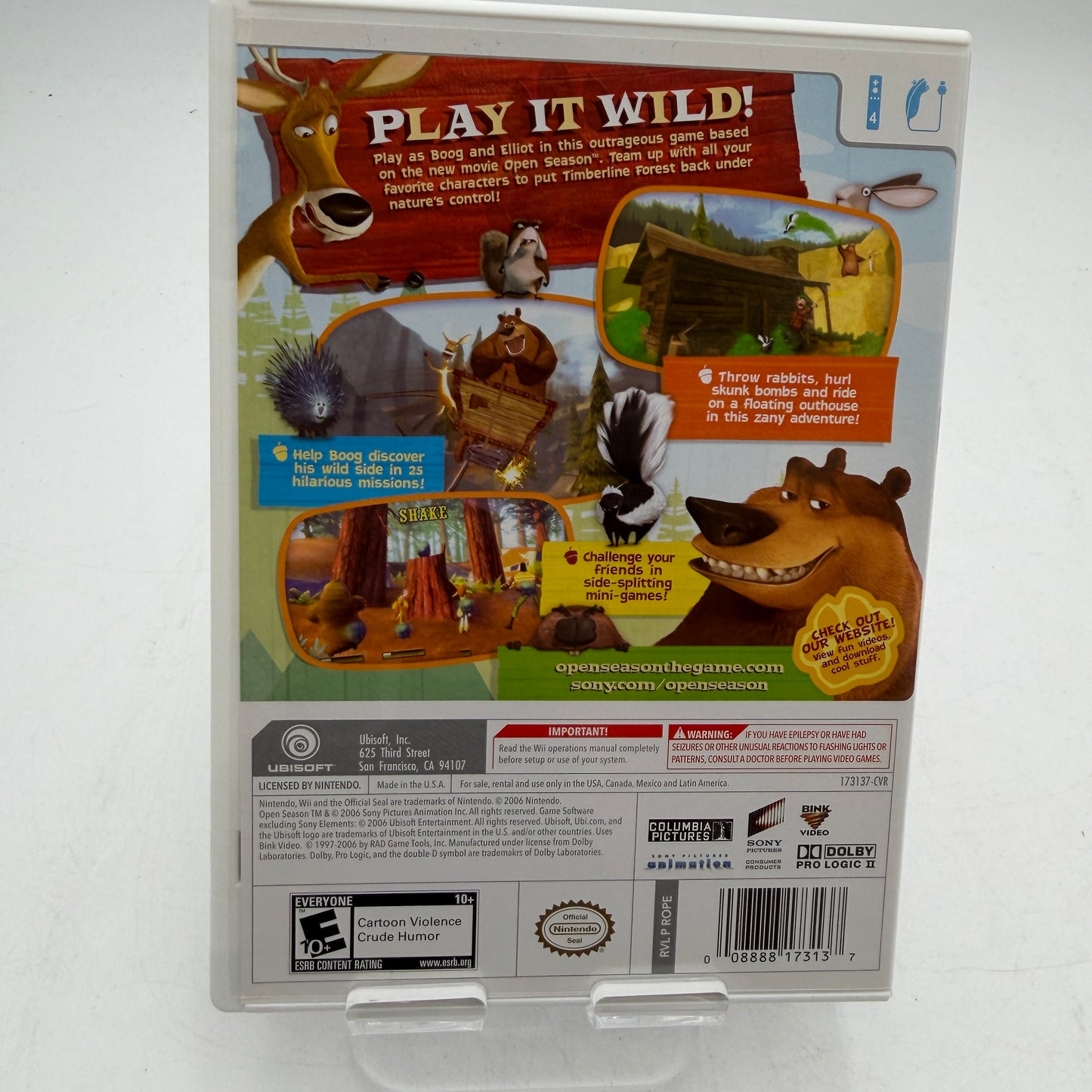 Wii Open Season Video Game Complete with Manual and Box