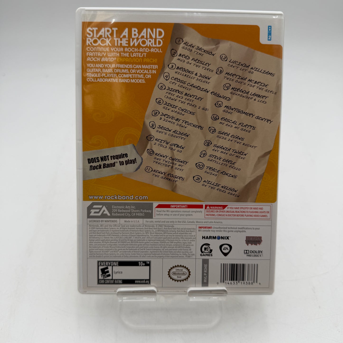 Wii Rock Band Country Track Pack CIB