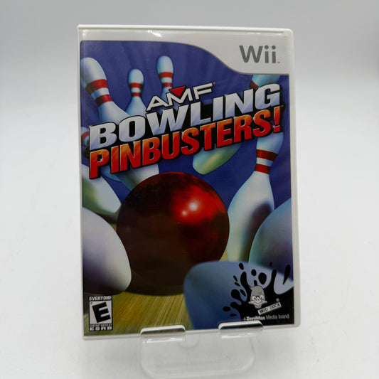 Wii AMF Bowling Pinbusters Video Game Complete with Box and Manual