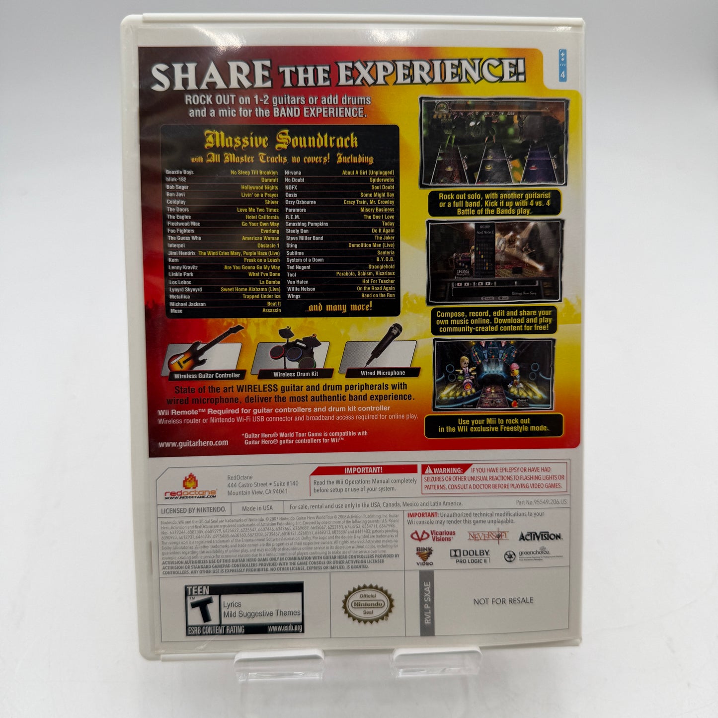 Wii Guitar Hero World Tour [Dual Guitar] Game CIB