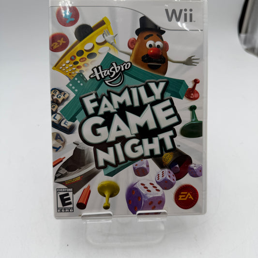 Wii Hasbro Family Game Night Video Game Complete in Box with Manual