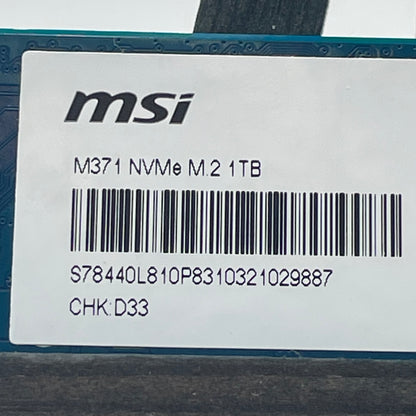 MSI M371 1TB NVMe SSD