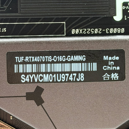 Asus TUF GeForce RTX 4070 Ti Super OC Graphics Card