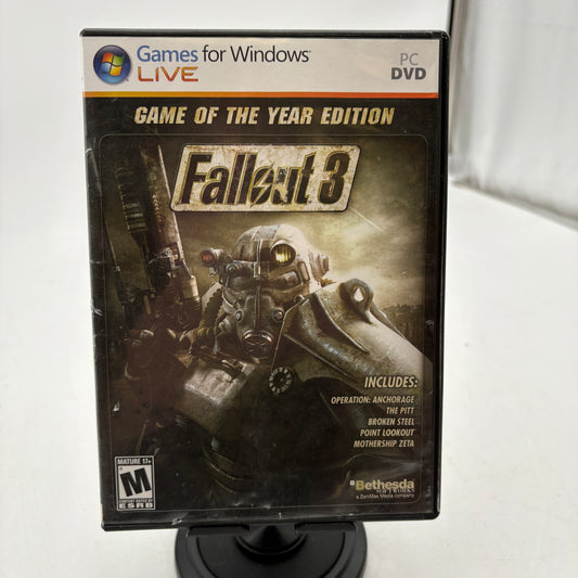 Fallout 3 Game of the Year PC Video Game CIB