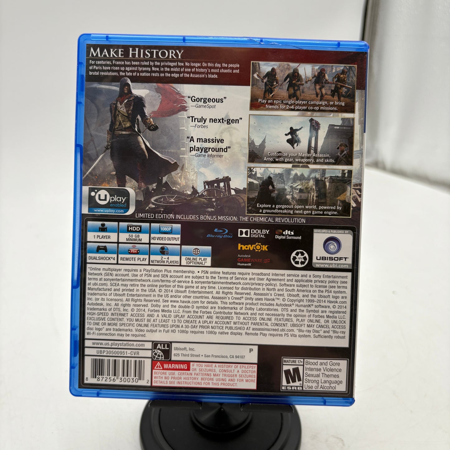 Assassin's Creed Unity Limited Edition Playstation 4 CIB