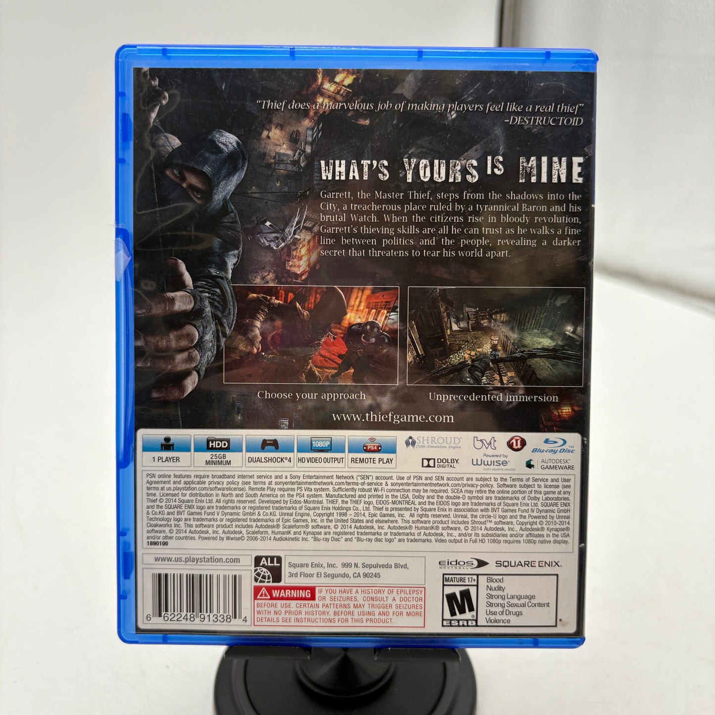Thief Playstation 4 Video Game CIB