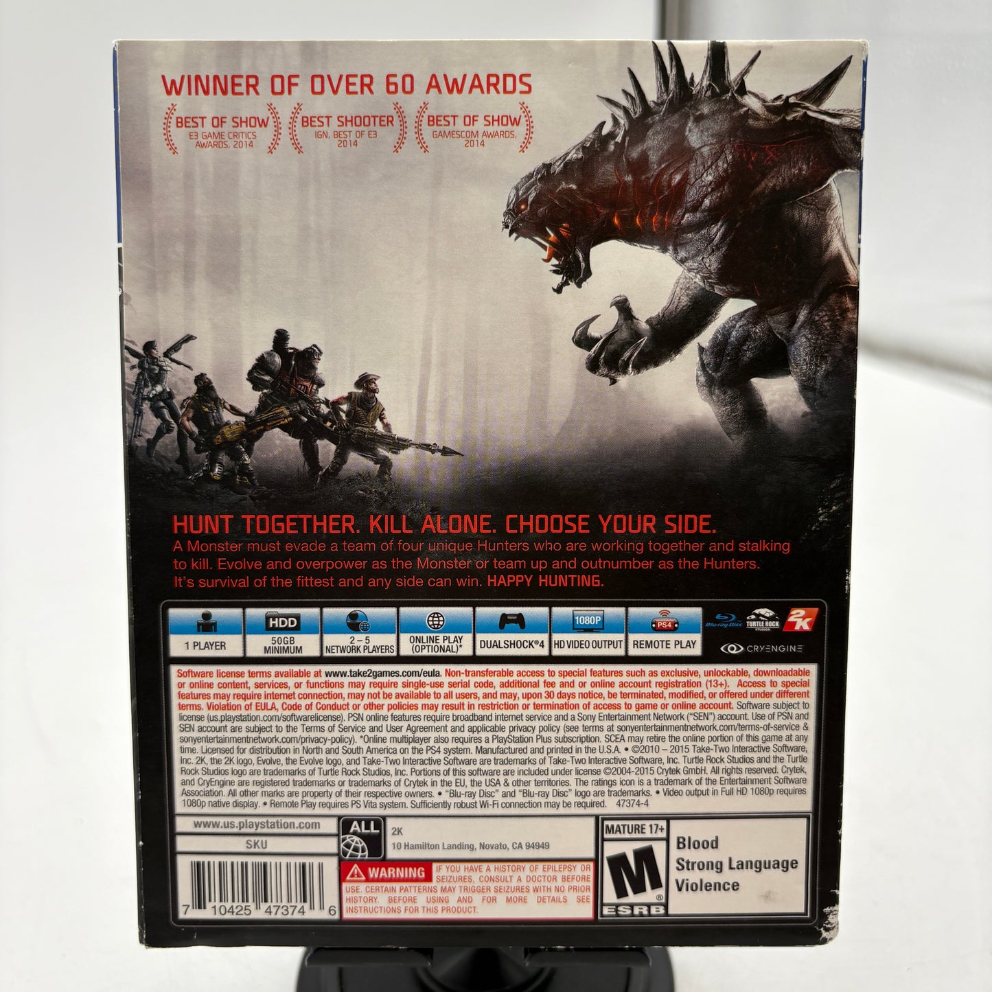 Evolve PlayStation 4 Video Game CIB