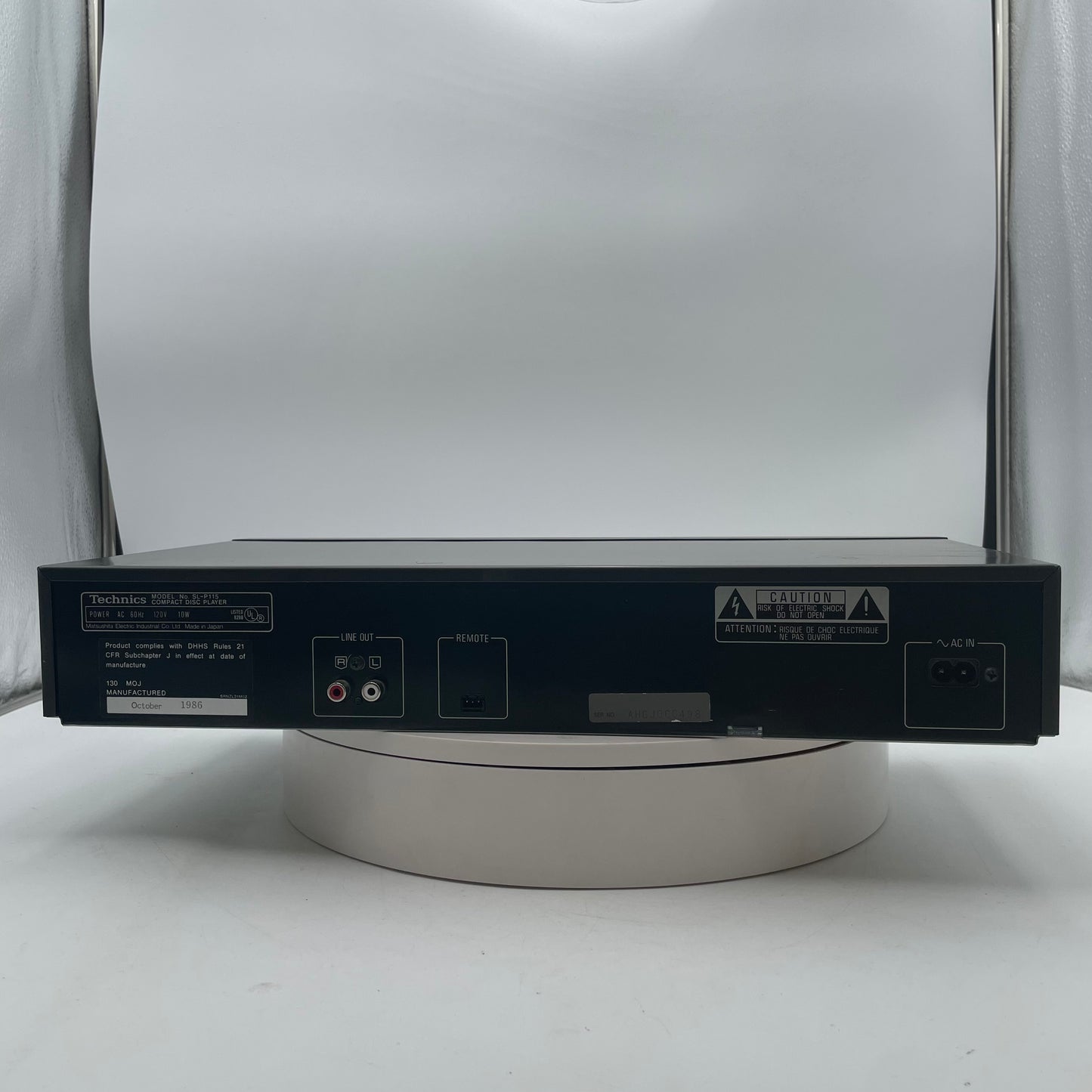 Vintage Technics SL-P115 Compact Disc CD Player Japan 1986