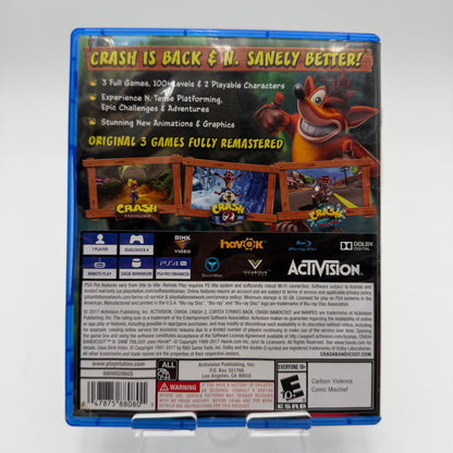 Playstation 4 Crash Bandicoot N. Sane Trilogy