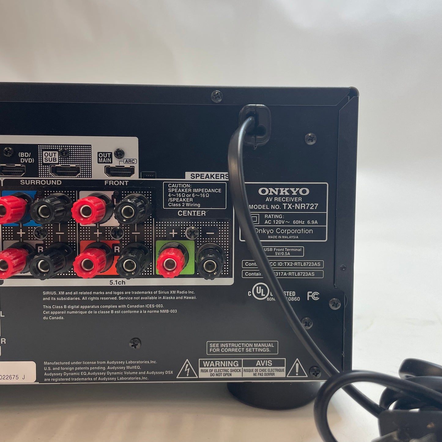 Onkyo TX-NR727 7.2 Channel Network AV Receiver