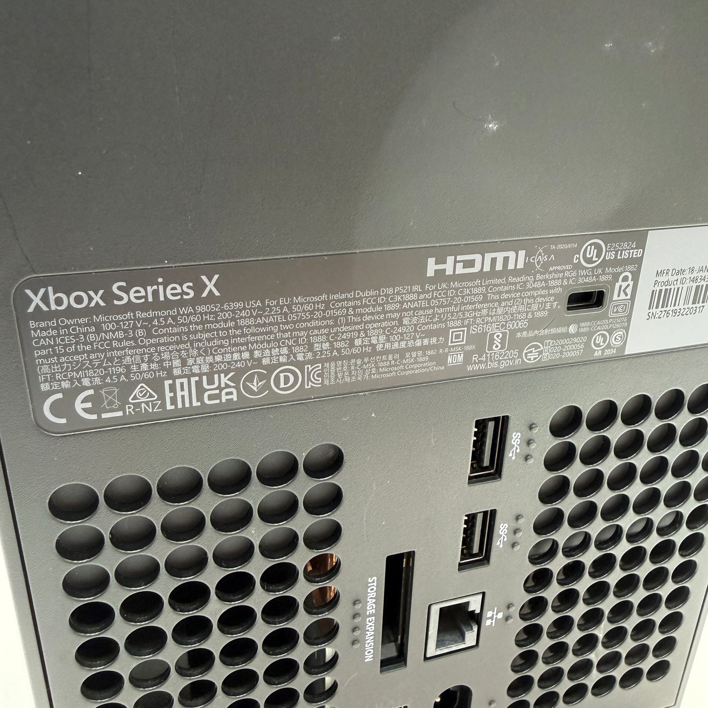 Microsoft Xbox Series X (1882) 1TB Console Only Free Shipping READ