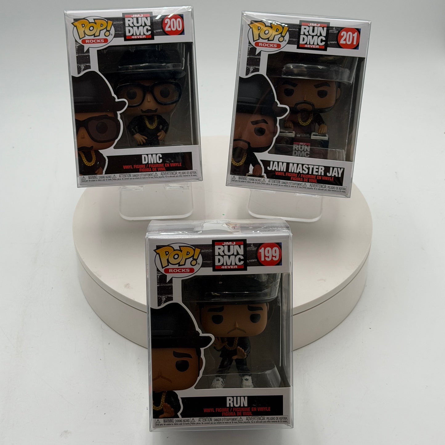 Funko Pop! Rocks Run-DMC Complete Set 199, 200, 201 New In Box