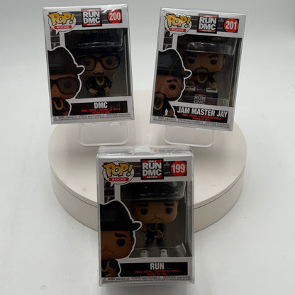 Funko Pop! Rocks Run-DMC Complete Set 199, 200, 201 New In Box
