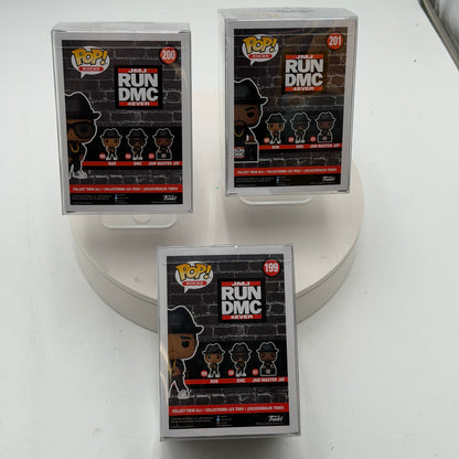 Funko Pop! Rocks Run-DMC Complete Set 199, 200, 201 New In Box