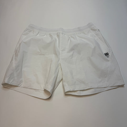 Wilson M Tiebreaker Tennis Short XL White 100% Recycled Poly New With Tags