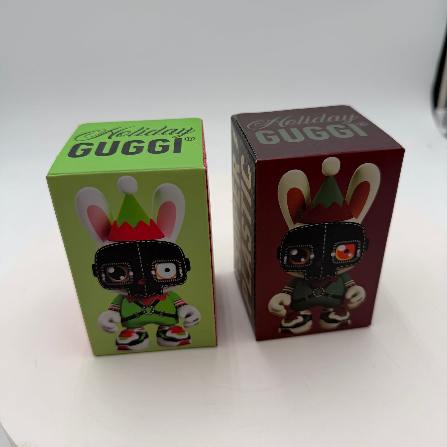 Super Plastic Holiday Guggi 3.5" Guggimon Vinyl Art Toy Figure Sealed Lot of 2