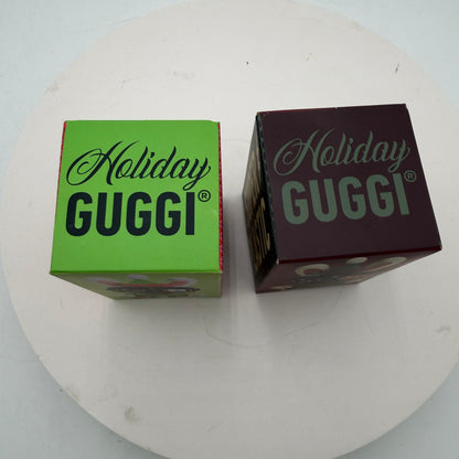 Super Plastic Holiday Guggi 3.5" Guggimon Vinyl Art Toy Figure Sealed Lot of 2