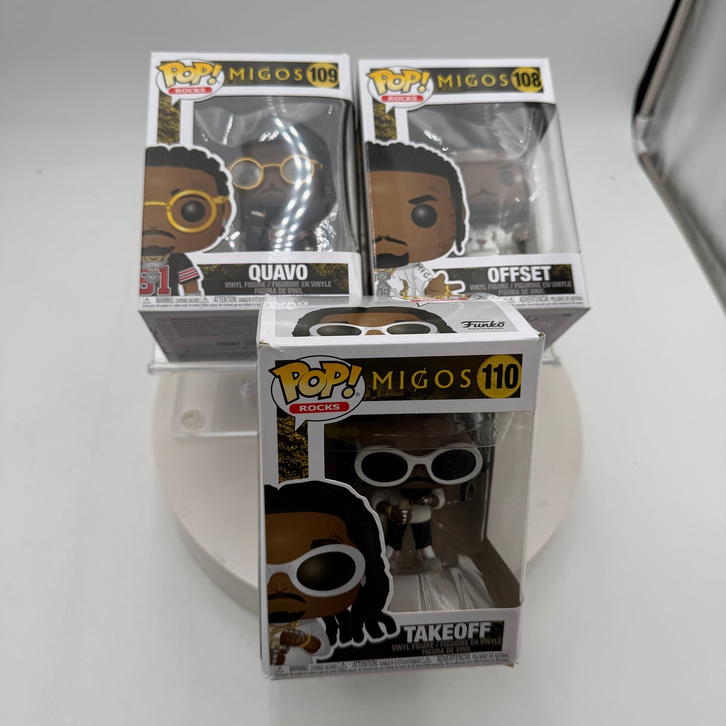 Funko Pop! Rocks: Migos Set Quavo Offset Takeoff 108 109 110