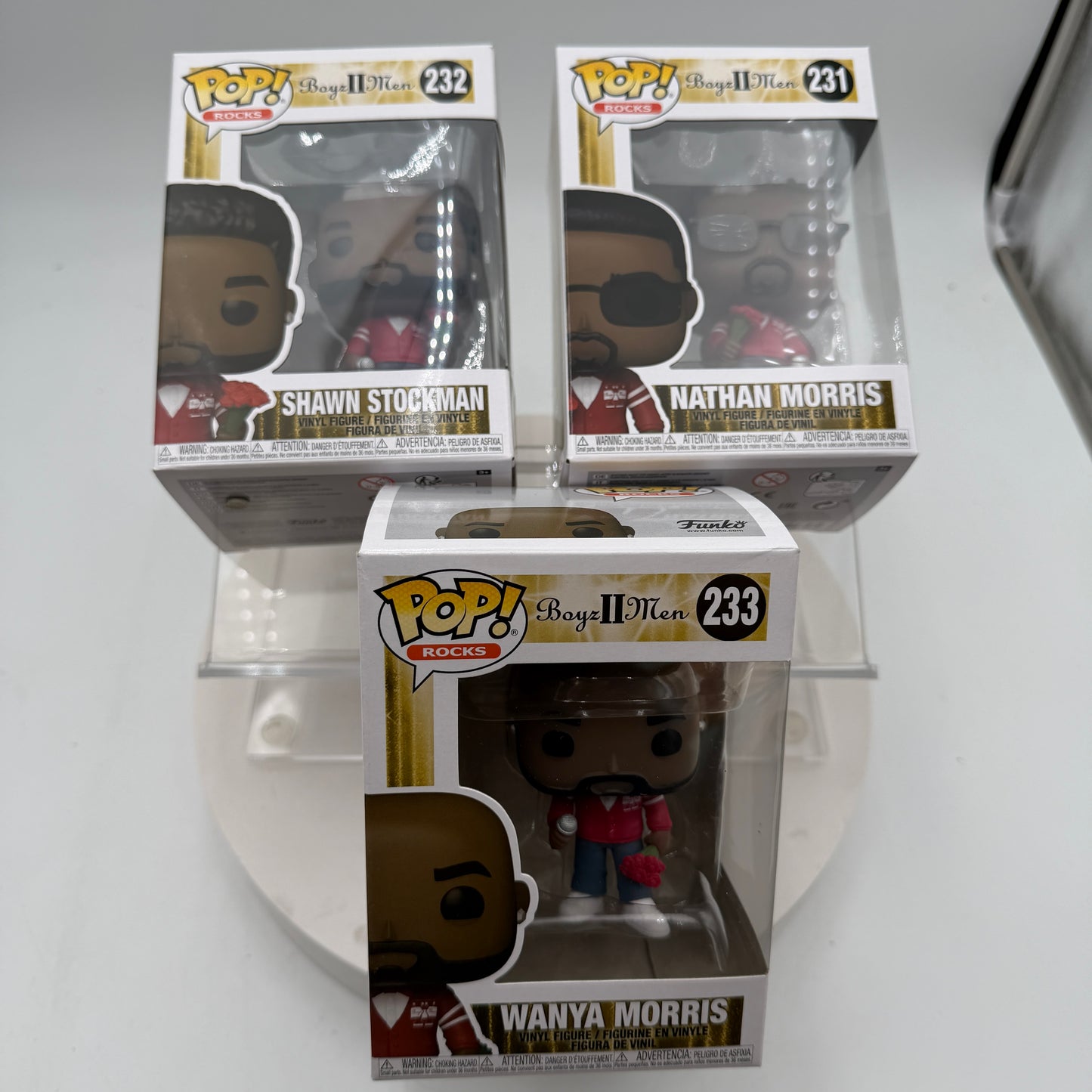 Funko Pop! Rocks Boyz II Men Set Wanya Morris Nathan Morris Shawn Stockman
