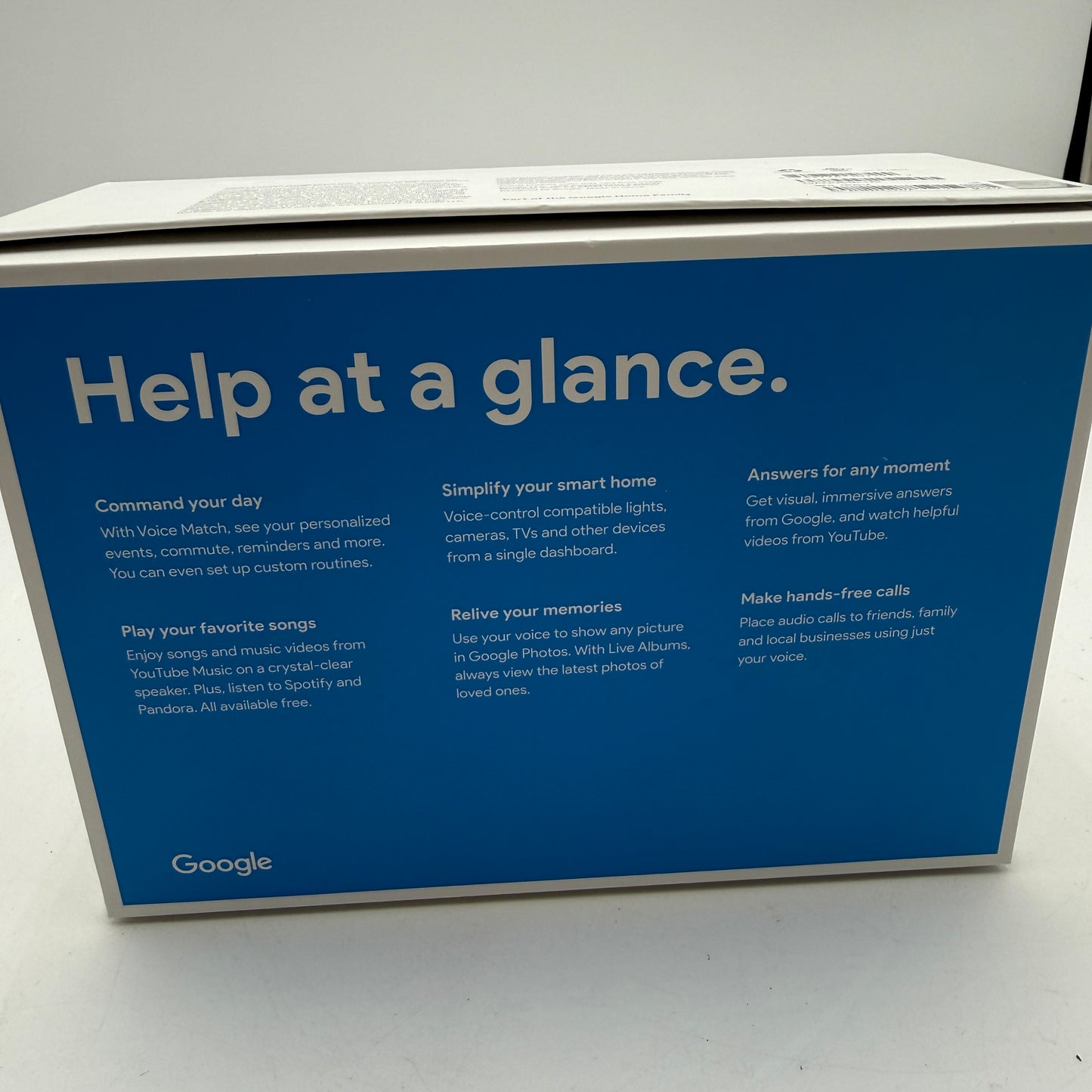 Google Home Hub Smart Display with box