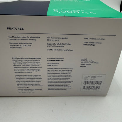 EERO WiFi System Dual-Band Mesh System 2 Pack READ
