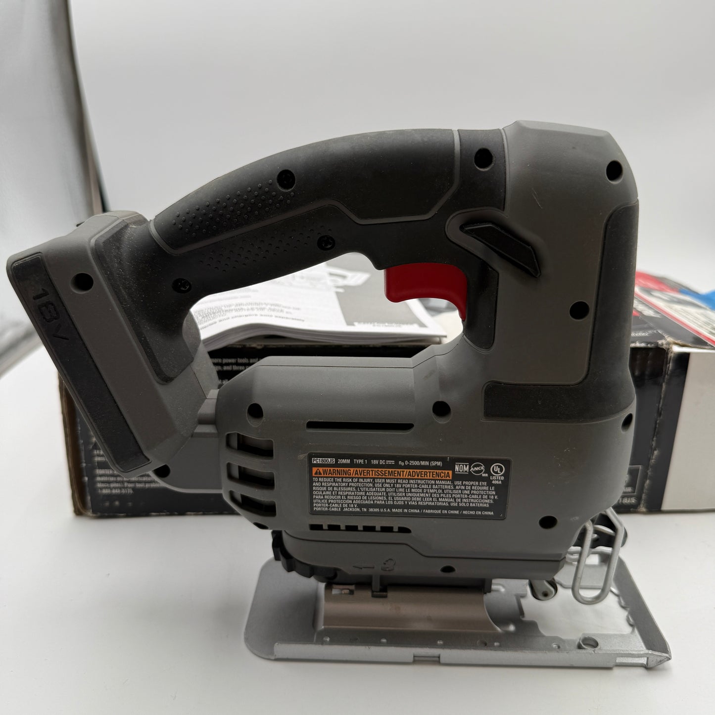 Porter Cable 18V Cordless Jigsaw With Box TOOL ONLY