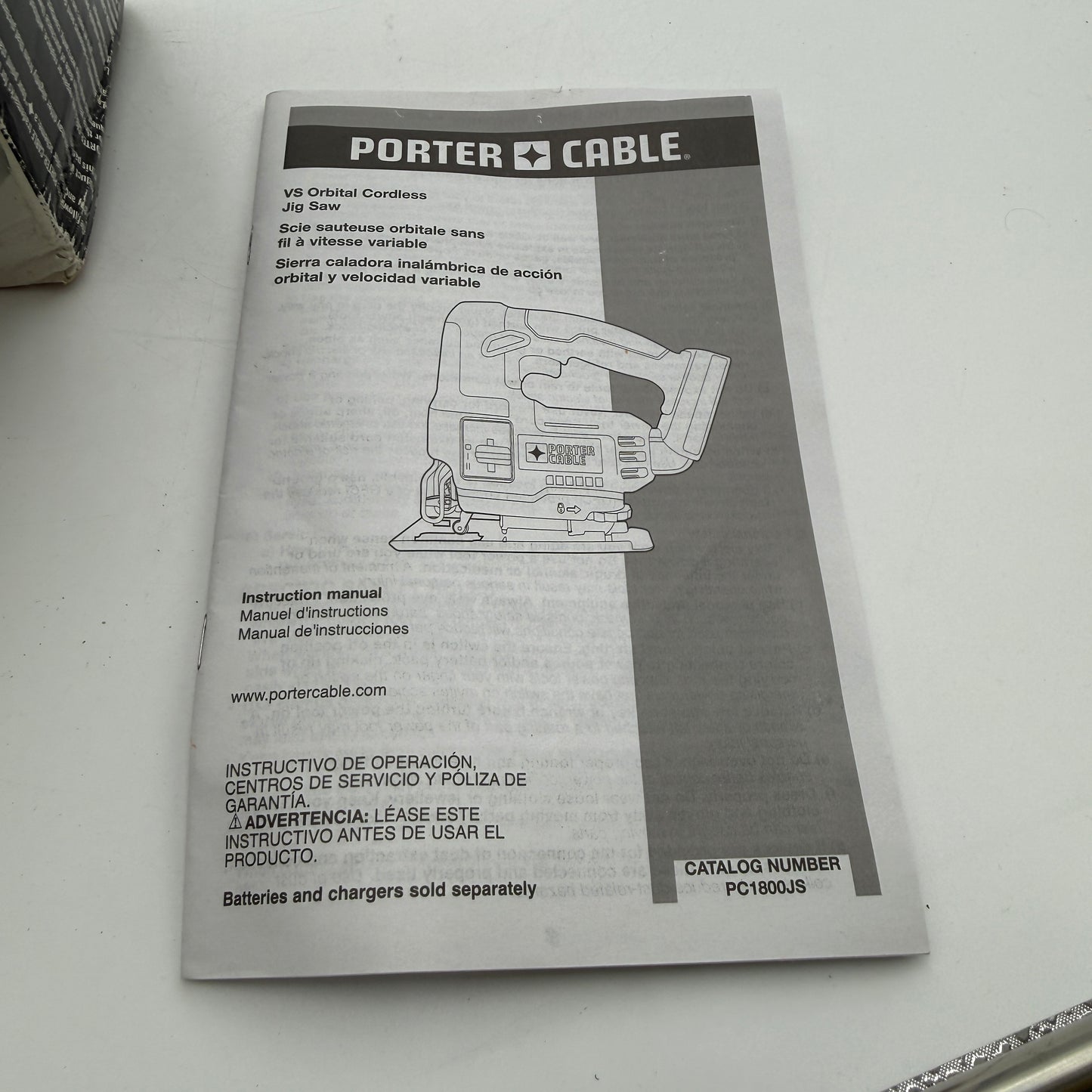 Porter Cable 18V Cordless Jigsaw With Box TOOL ONLY