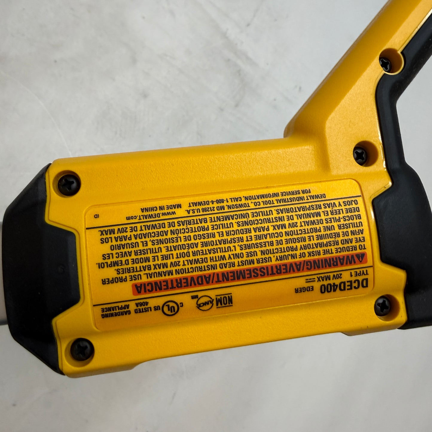 DeWalt DCED400 20V MAX Cordless Edger TOOL ONLY
