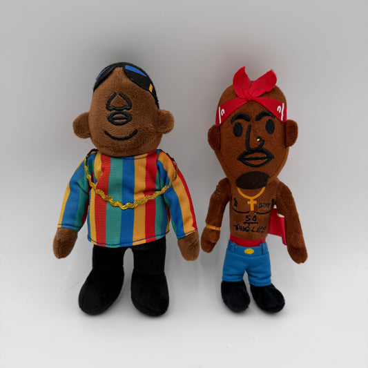 Rare 2Pac and Notorious B.I.G. Mini Plush Black Collectible