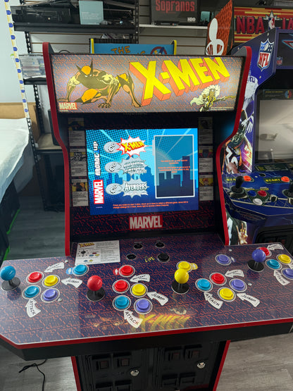ARCADE1UP X-MEN 4 Arcade Player Original With Stool and Riser With Box