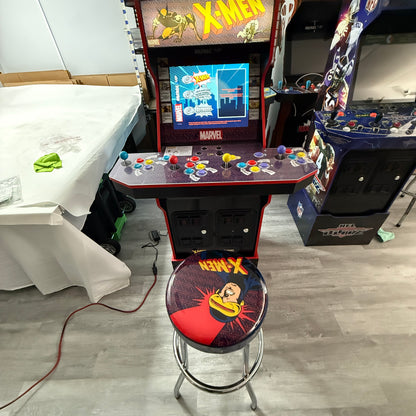 ARCADE1UP X-MEN 4 Arcade Player Original With Stool and Riser With Box