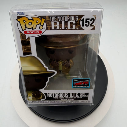 Funko Pop! Rocks Notorious B.I.G. Gold Fedora #152 NYCC Exclusive with Protector