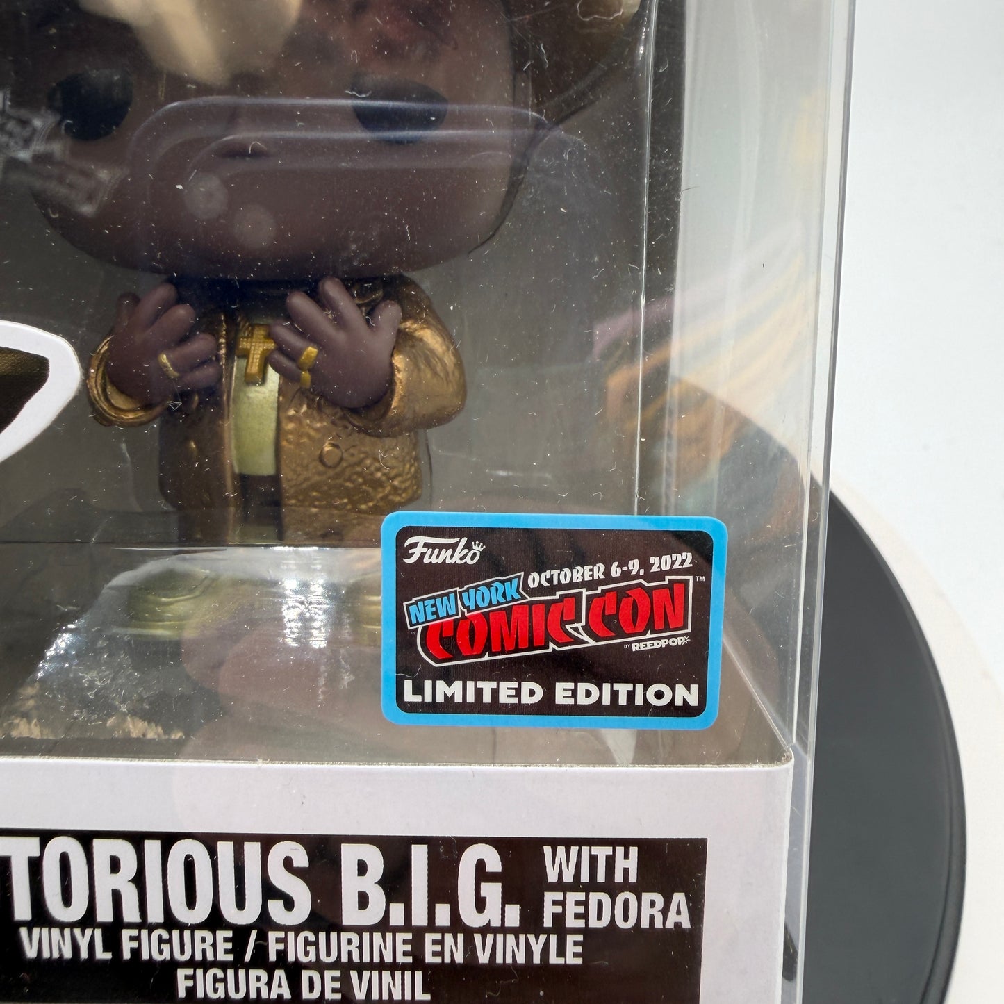 Funko Pop! Rocks Notorious B.I.G. Gold Fedora #152 NYCC Exclusive with Protector