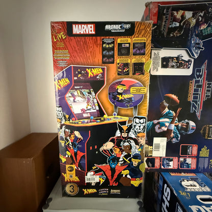 ARCADE1UP X-MEN 4 Arcade Player Original With Stool and Riser With Box