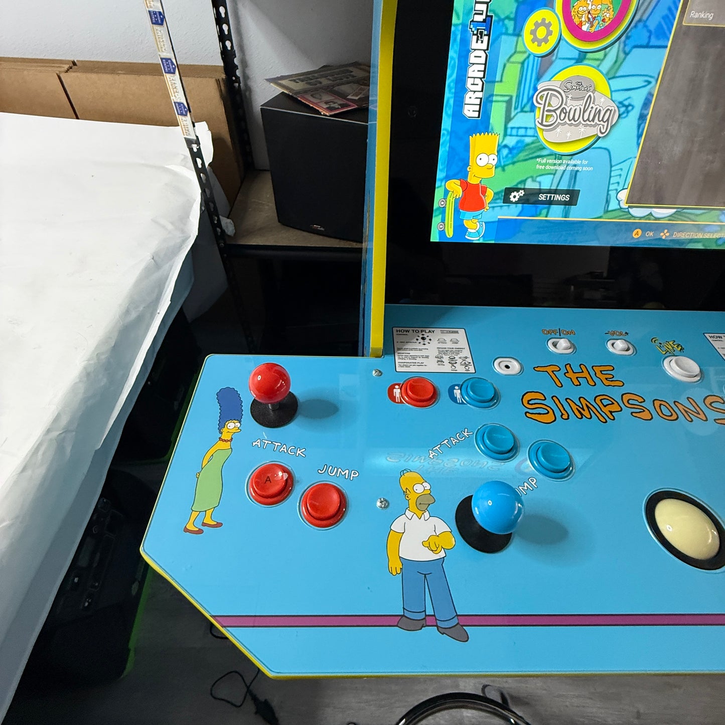 Arcade1UP The Simpsons Arcade With Stool