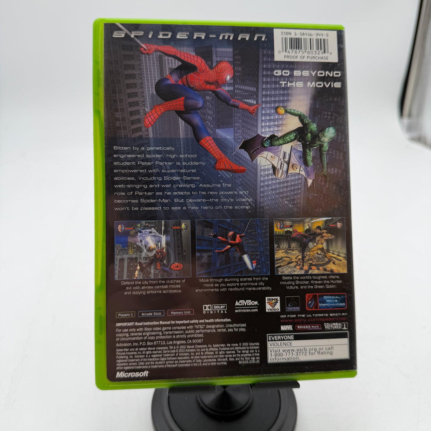 Microsoft Xbox Spider-Man Video Game Complete in Box