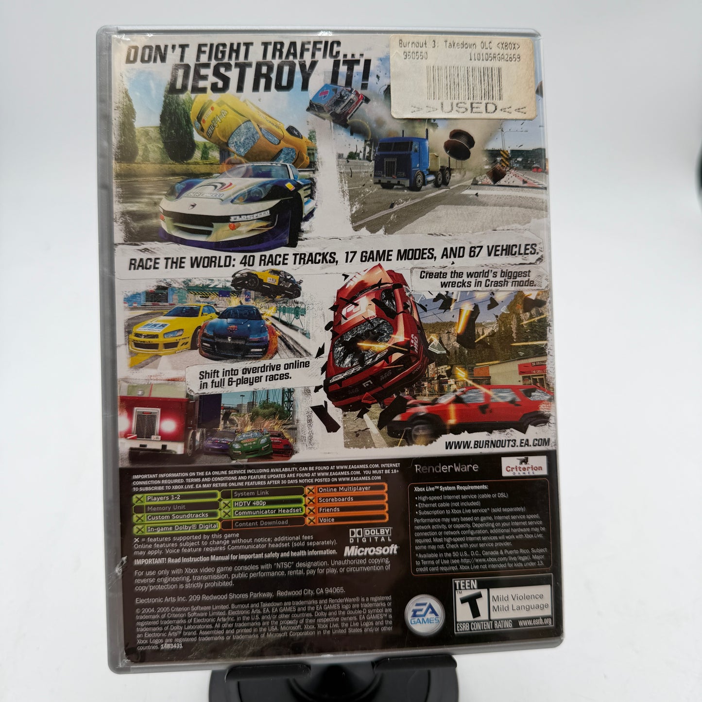 Burnout 3 Takedown for Xbox - Used With Box