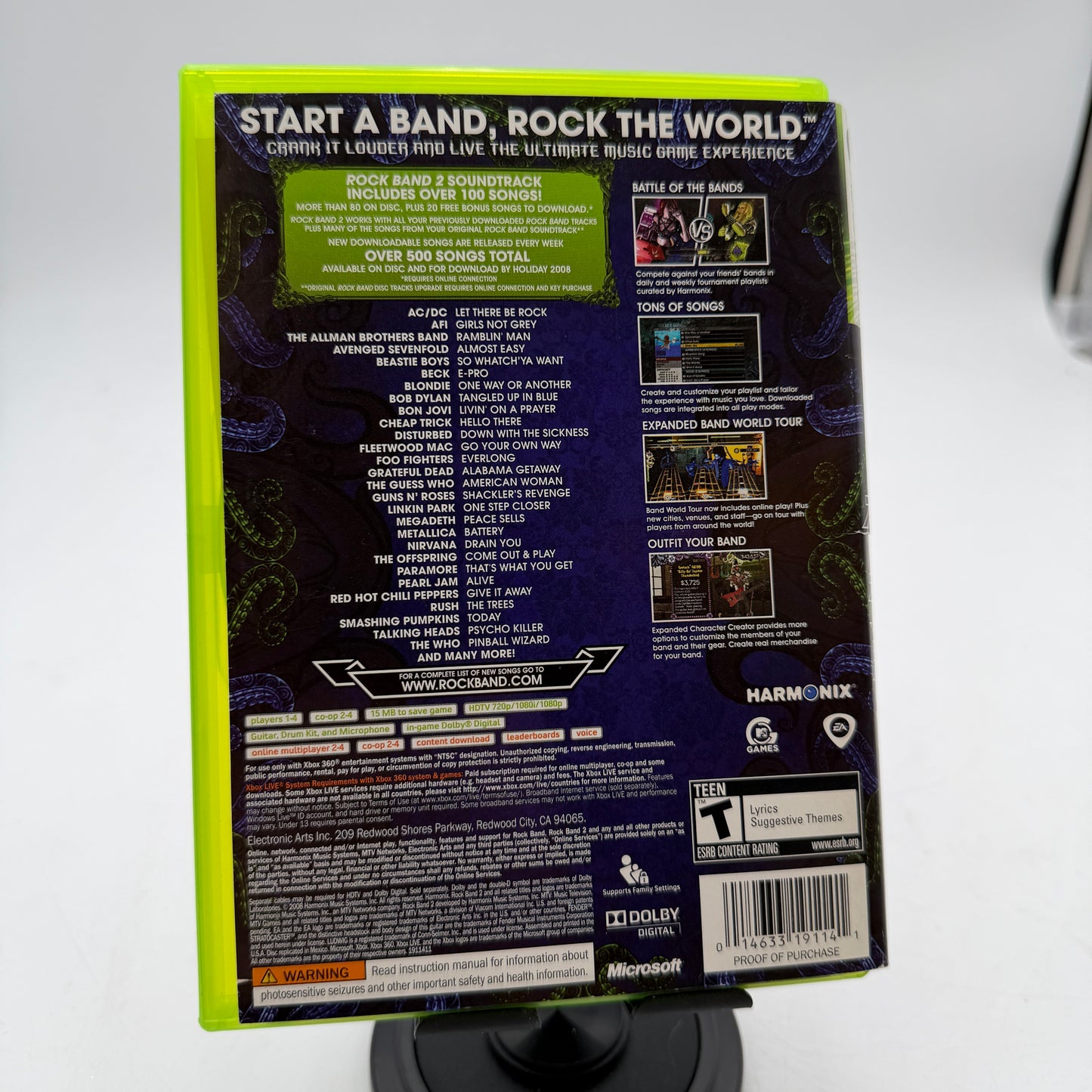 Xbox 360 Rock Band 2 With Box Manual