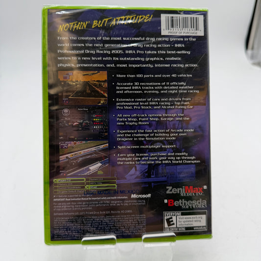 IHRA Professional Drag Racing 2005 Xbox Video Game - Black - New In Box
