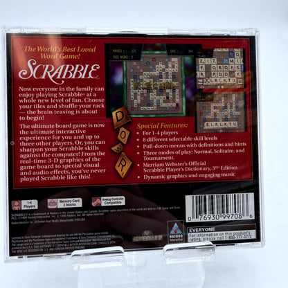 PlayStation Scrabble Video Game Black Complete in Box