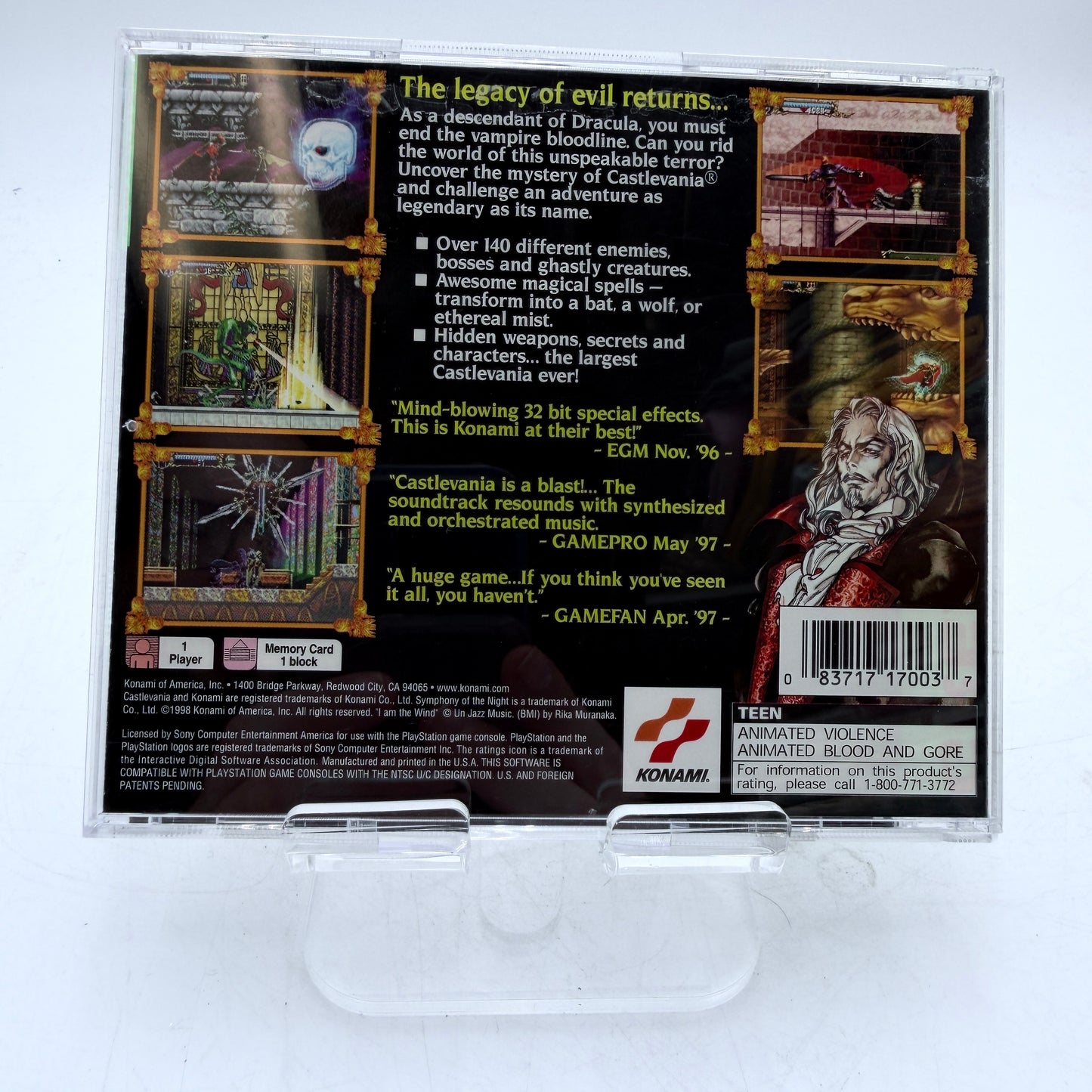 PlayStation Castlevania Symphony of the Night Video Game Complete in Box