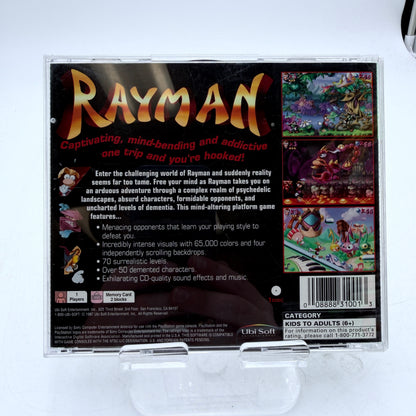 PlayStation Rayman Video Game Black Complete in Box